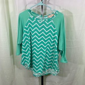 C’est La Vie (That’s Life) 3/4 sleeve Women’s Shirt Size Large